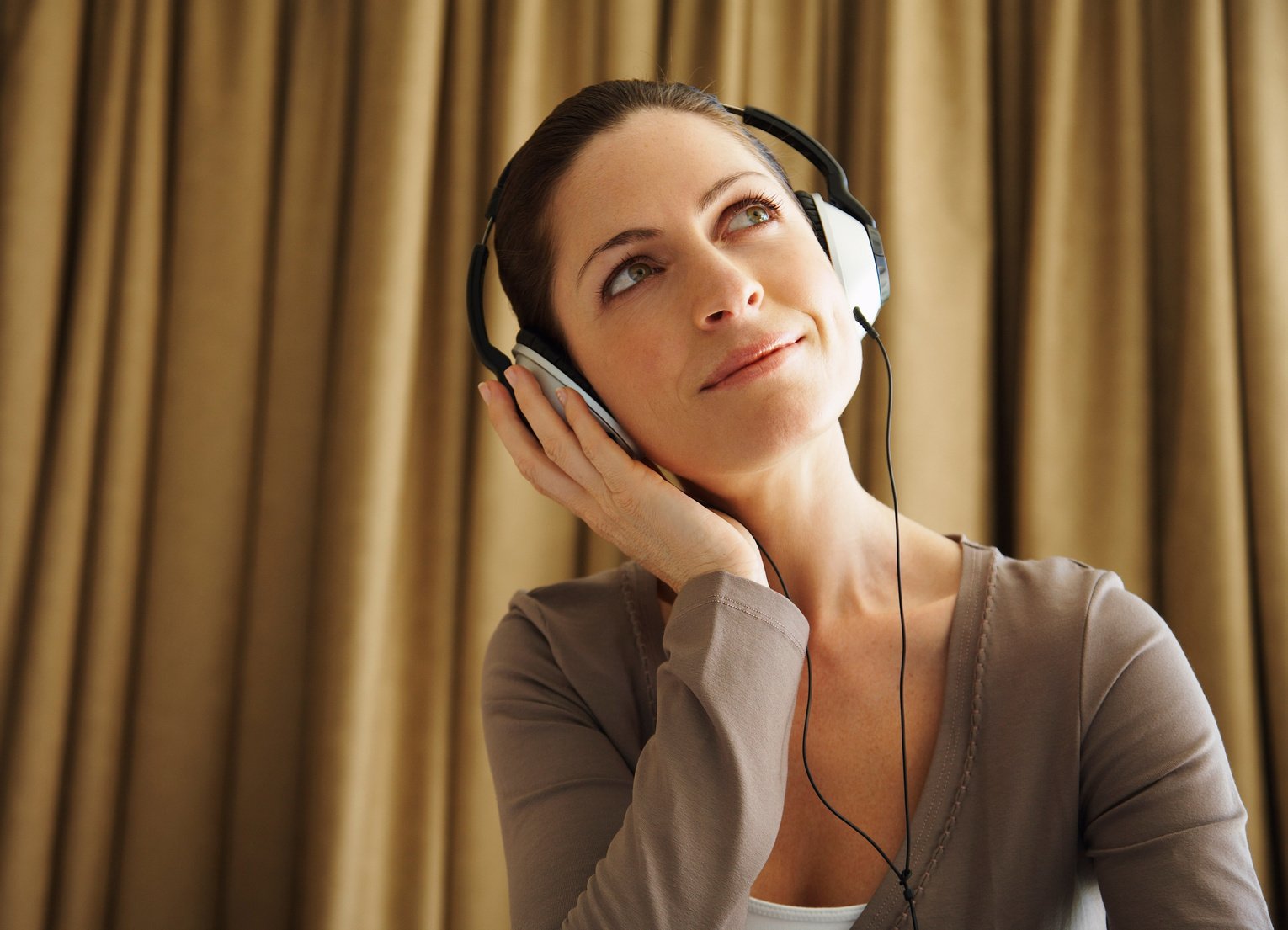 Woman Wearing Headphones